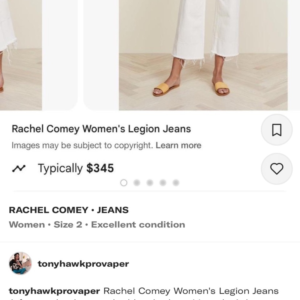 Rachel Comey Women's White Legion Jeans